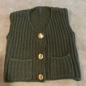 Chunky Knit Button Vest